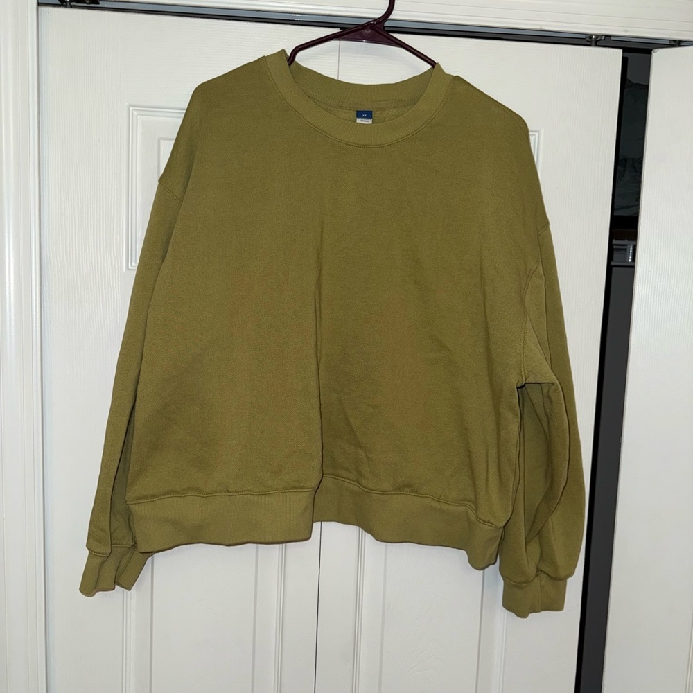 Olive Green cropped Sweatshirt old navy